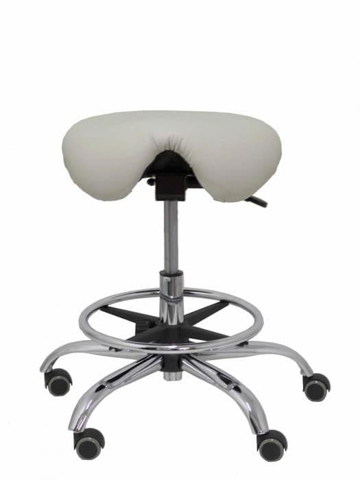 Klinikpall - PIQUERAS Y CRESPO - Modell Ergo - Ergonomisk - Höjdjusterbar - Ljusgrå