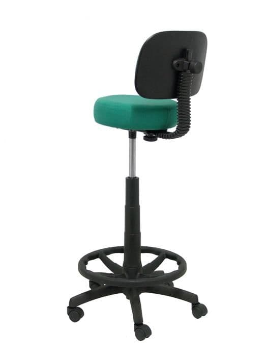 Taburett - PIQUERAS Y CRESPO - Llanos - Ergonomisk - Justerbar i höjd - Bali tyg grön
