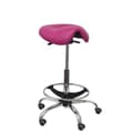 Miniatyrbild 2 av 2: Ergonomisk, vridbar klinisk pall med höjdjusterbar anatomisk sits (krom fotstödsring INGÅR) Rosa,