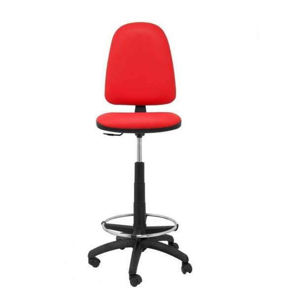Ayna ergonomisk pall - PIQUERAS Y CRESPO - Röd - Tyg - Justerbar i höjdled - Fotstöd