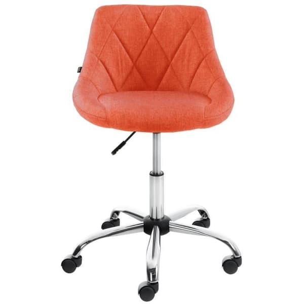 Arbetsstol - CLP - Lazio - Höjdjusterbar - Svängbar - Orange-Tyg