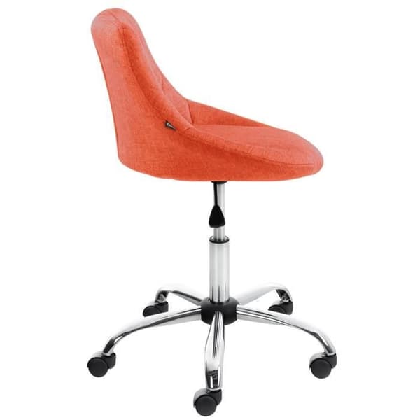 Arbetsstol - CLP - Lazio - Höjdjusterbar - Svängbar - Orange-Tyg