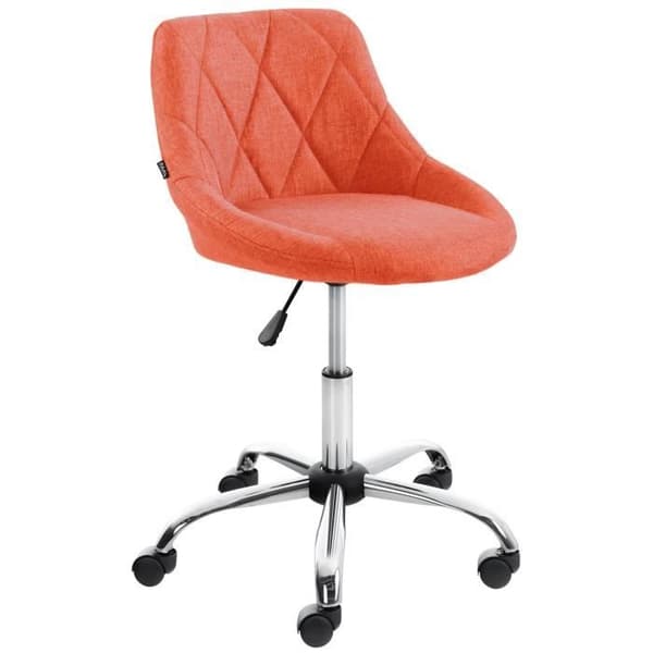 Arbetsstol - CLP - Lazio - Höjdjusterbar - Svängbar - Orange-Tyg