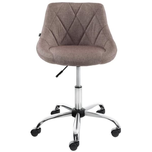 Justerbar och roterande arbetspall Lazio, metallbas, taupe-tyg
