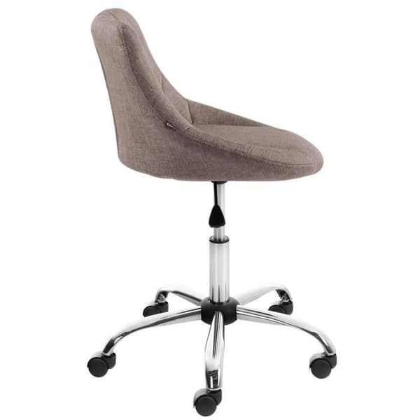 Justerbar och roterande arbetspall Lazio, metallbas, taupe-tyg