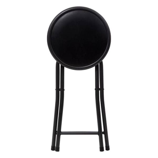 Fällbar pall - Svart - Stål - 30x30x45 cm - Användning inomhus - Vuxen