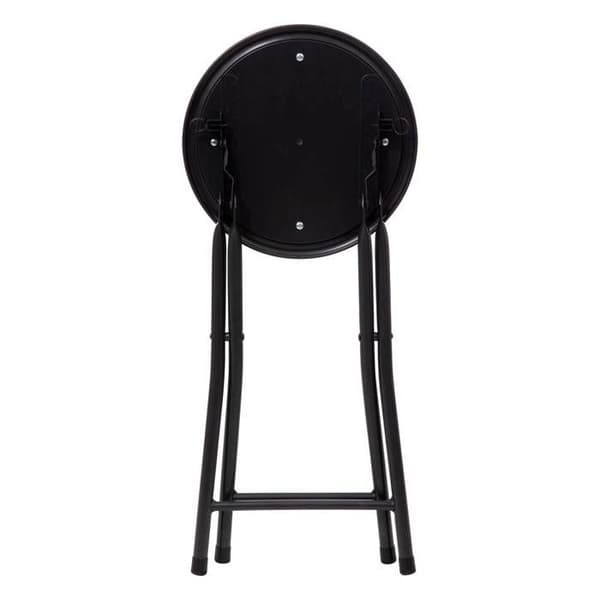 Fällbar pall - Svart - Stål - 30x30x45 cm - Användning inomhus - Vuxen