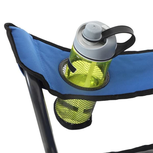 Campingstol - Foldestol - sammenfoldelig med flaskeholder - Blå/sort