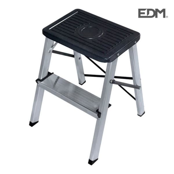 Pall - Aluminium - 2 steg - Svart - Fällbar - 150 kg max