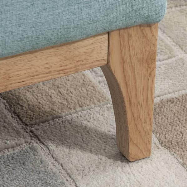 Rootz Skandinavian tyylinen säilytyspenkki - FootStool - sivupöytä - tilava säilytys - 110L x 39W x 45H cm - sininen kangas