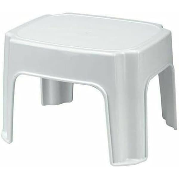 Pall - BIGBUY HOME - Vit - Mått 36x29x24 cm - Användning inomhus - Ej justerbar