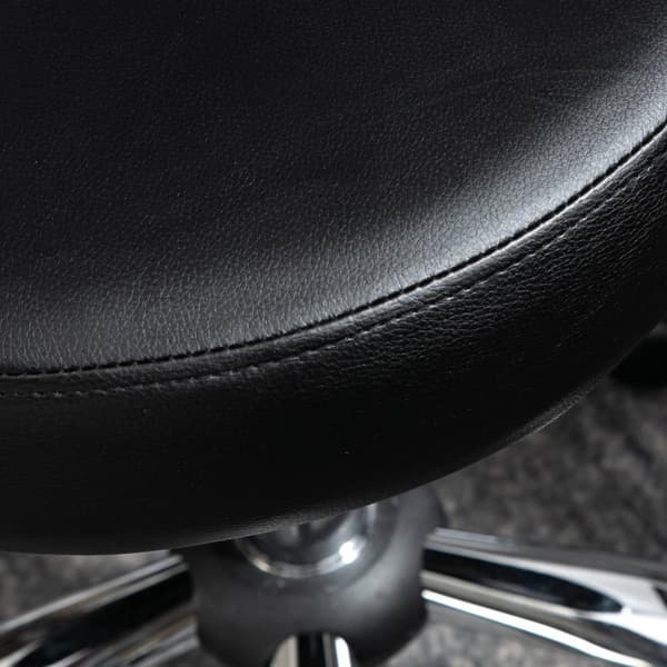 ROOTZ ROLLING MASSAGE AFTOOL - ROTATERING ARBEJDE AFTOLE - Ergonomisk sæde - Højdejusterbar komfort - 45L x 54W x 73-88H cm, sort PU -læderafdækning
