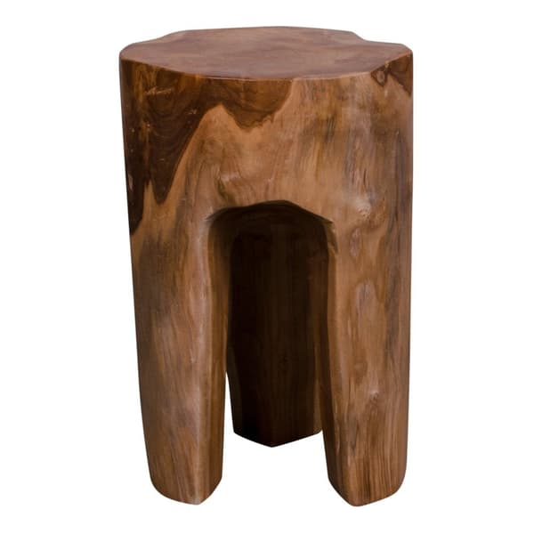 Rootz Recycled Teak Wood Rose -jakkara - Ympäristöystävällinen - monipuolinen - luonnollinen vilja - 26cm x 26cm x 40 cm