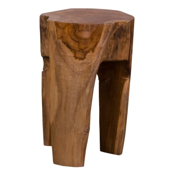 Rootz Recycled Teak Wood Rose -jakkara - Ympäristöystävällinen - monipuolinen - luonnollinen vilja - 26cm x 26cm x 40 cm