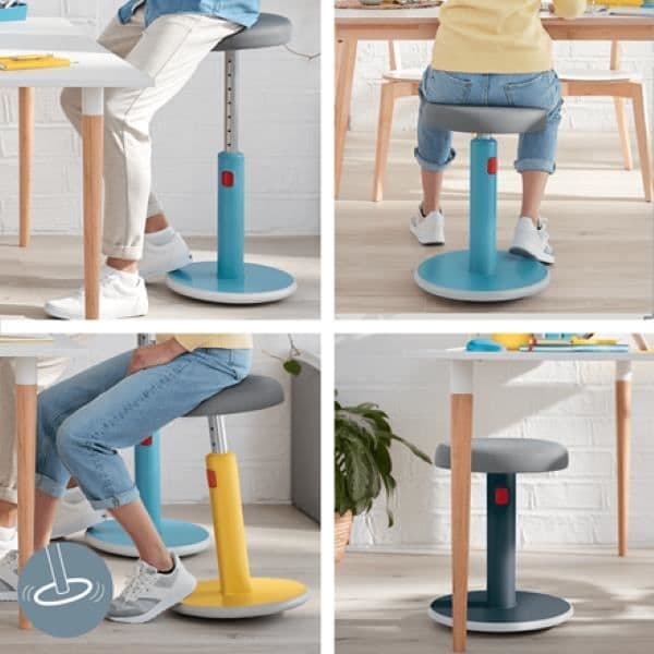 Ergonomisk sittställning 2 i 1 pall - Grå - Leitz Ergo
