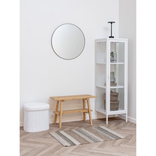 Rootz Medford Pouf - Styliskt fotstöd - Mysig accentstycke - Plush Teddy Tyg - 36,5 cm x 42,5 cm x 37,5 cm