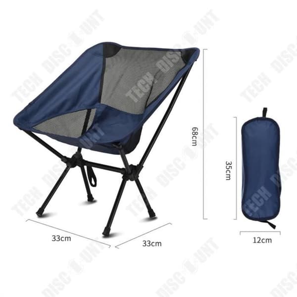 TD® Moon Stol Utomhuscamping fällstol Ryggstöd Bärbar fiskeutrustning Konstskiss Liten bänk Strandstol