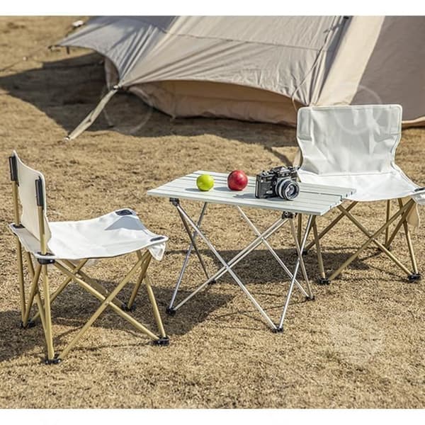 CONFO® Utomhusbord och stolset Vikbart picknickbord Fristående campingbord Allegering Utomhusbord