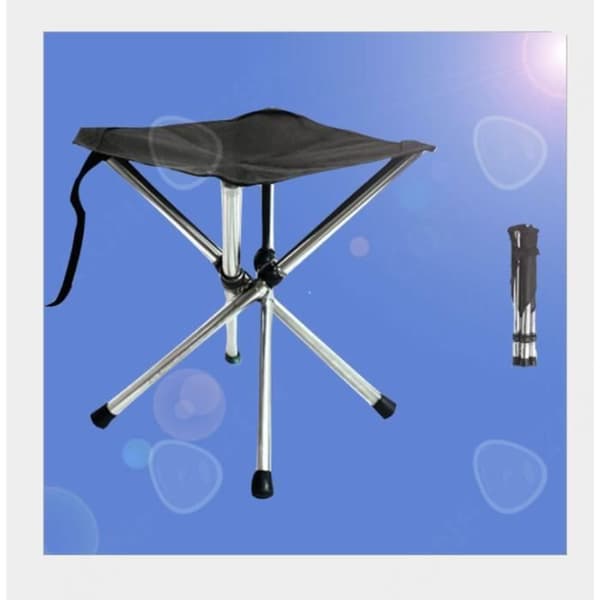 CONFO® Infällbar hopfällbar pall mazza bärbar campingstolsbänk i rostfritt stål