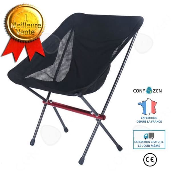 CONFO® Aluminium utomhuscamping månstol Bärbar fiskestol Campi högryggad hopfällbar stol
