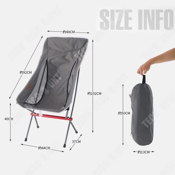 TD® Bärbar utomhusupphöjd fällstol Camping Fiske Fritid Strand Oxford Tyg Slitstark ryggstol