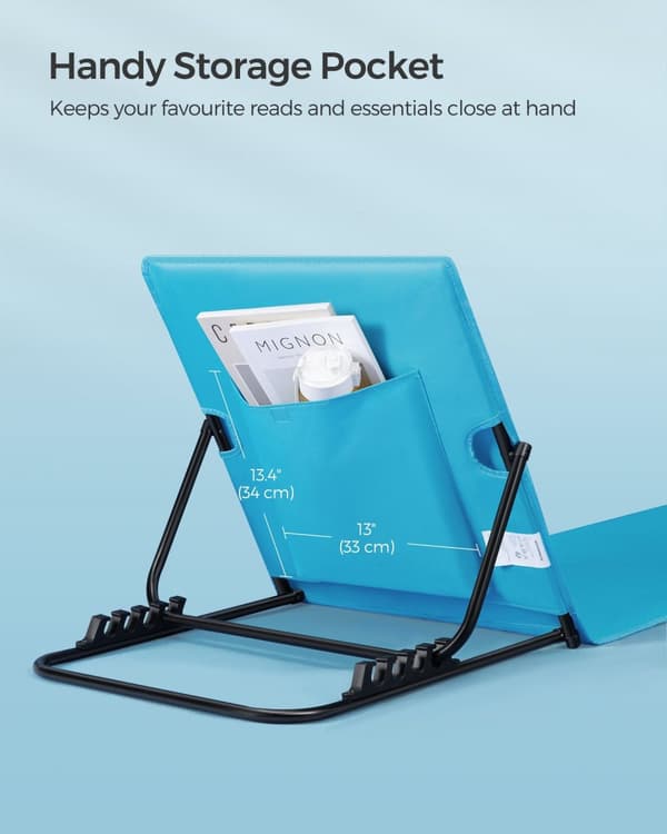Uppsättning av 2 vikbara solstolar med handtag - Sky Blue