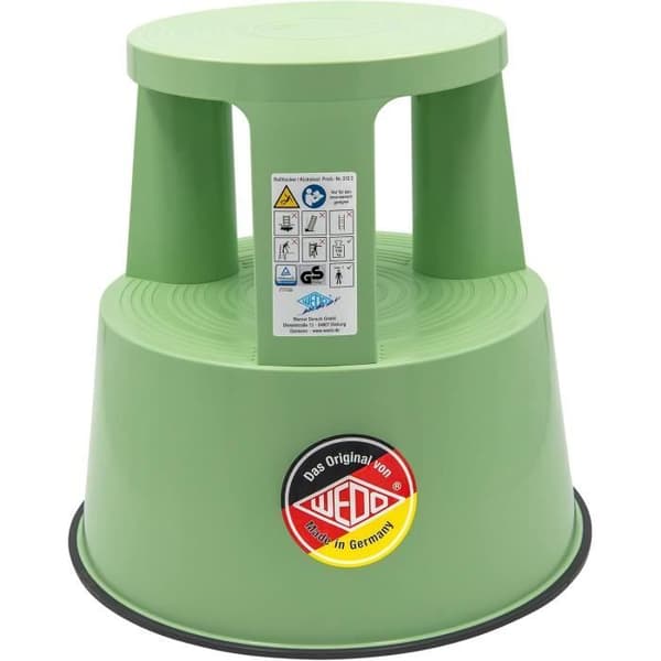 WEDO Steg Tabouret med hjul i Vit Plast 45 cm