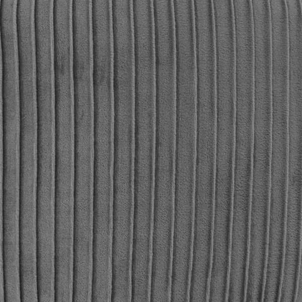 Taburett - ATMOSPHERA - Solaro - Grå plisserad sammet - D. 35 cm - H. 41 cm