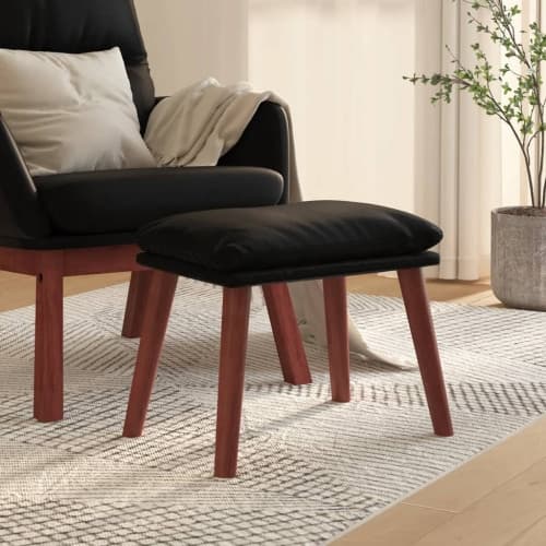 Fotpall svart 45x29,5x35 cm konstläder