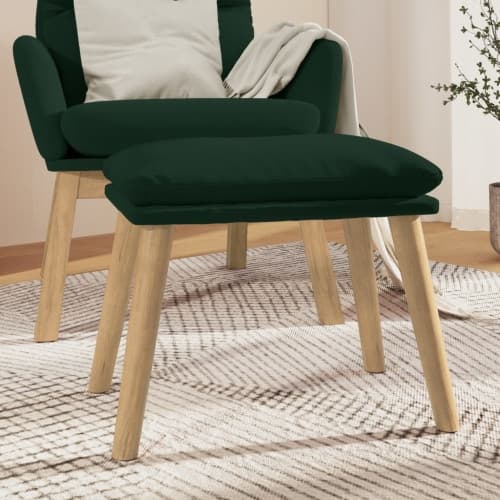 Fotpall mörkgrön 45x29,5x35 cm sammet