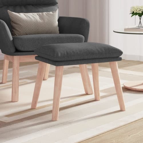 Fotpall mörkgrå 45x29,5x35 cm tyg