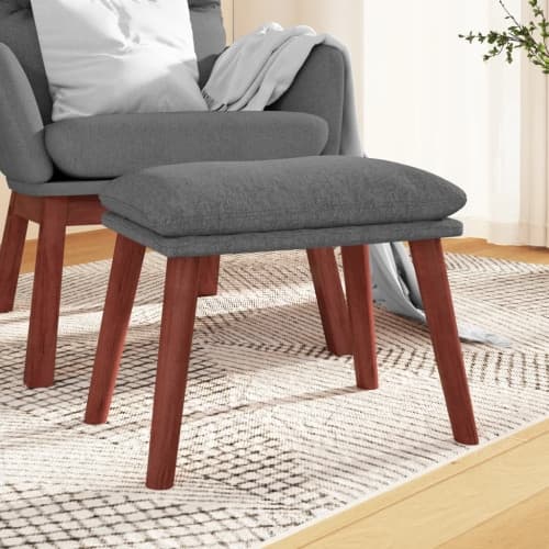 Fotpall ljusgrå 45x29,5x35 cm tyg