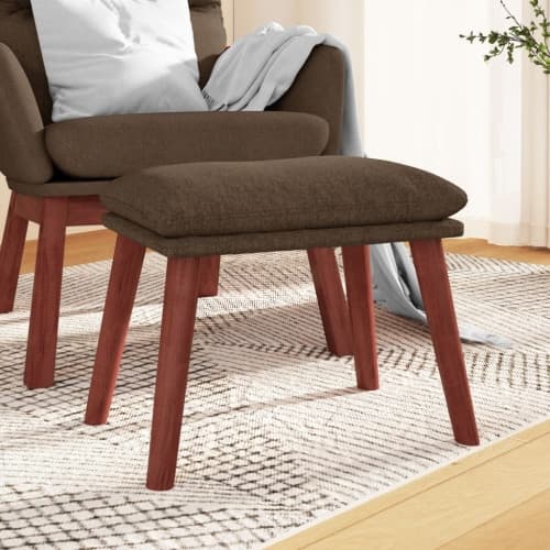 Fotpall brun 45x29,5x35 cm tyg