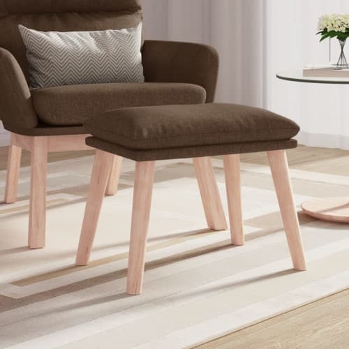 Fotpall brun 45x29,5x35 cm tyg
