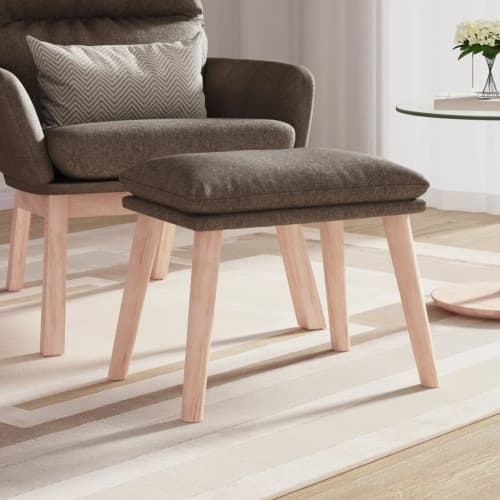 Fotpall taupe 45x29,5x35 cm tyg