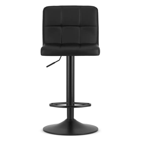 Taburett - OSKAR - PROT - Ekoleder svart - Höjdjusterbar - Kontemporär design