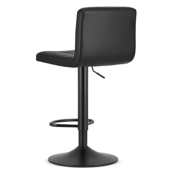 Taburett - OSKAR - PROT - Ekoleder svart - Höjdjusterbar - Kontemporär design