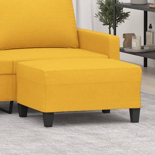 Fotpall ljusgul 70x55x41 cm tyg