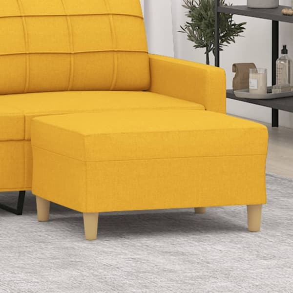 Fotpall ljusgul 70x55x41 cm tyg