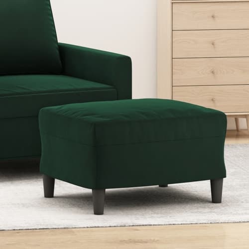Fotpall mörkgrön 60x50x41 cm sammet