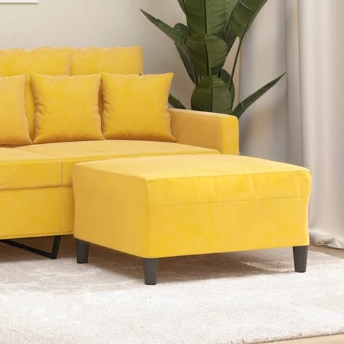 Fotpall Gul 70x55x41 cm sammet