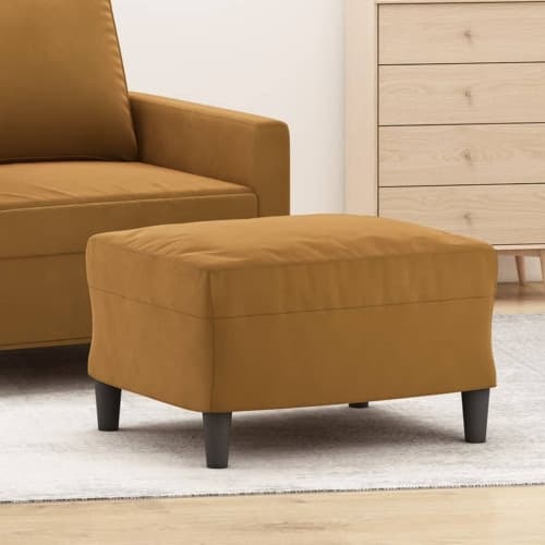 Fotpall brun 60x50x41 cm sammet