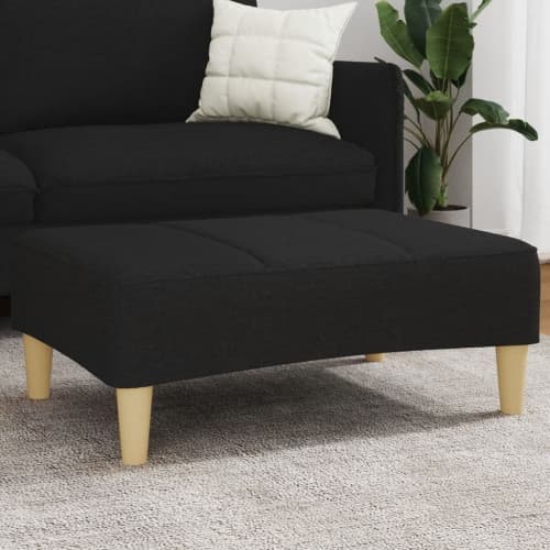 Fotpall svart 77x55x31 cm tyg