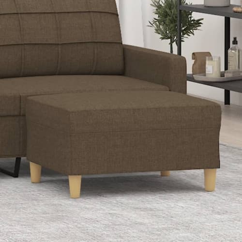 Fotpall brun 70x55x41 cm tyg