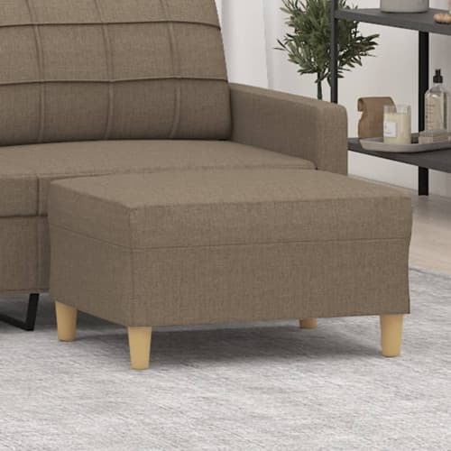 Fotpall Taupe 70x55x41 cm tyg