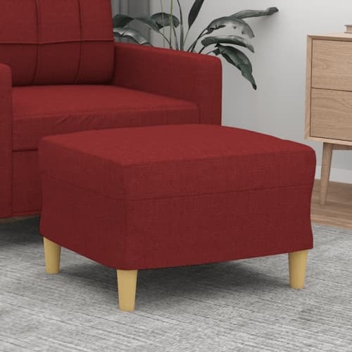 Fotpall Vinröd 60x50x41 cm tyg