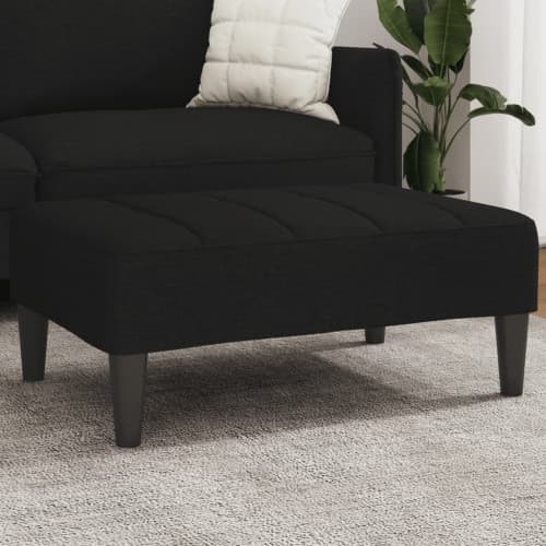 Fotpall svart 77x55x31 cm tyg