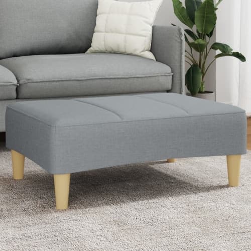 Fotpall Ljusgrå 77x55x31 cm tyg