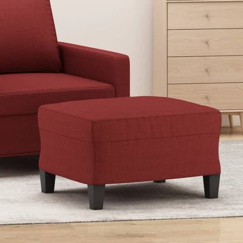 Fotpall Vinröd 60x50x41 cm tyg