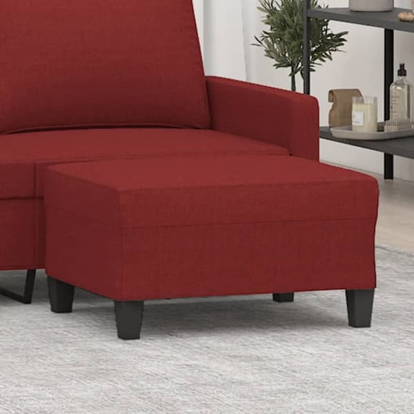 Fotpall Vinröd 70x55x41 cm tyg